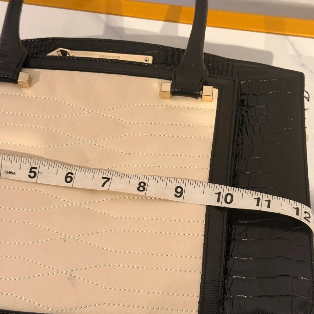 Brahmin‎ Black and Cream Satchel